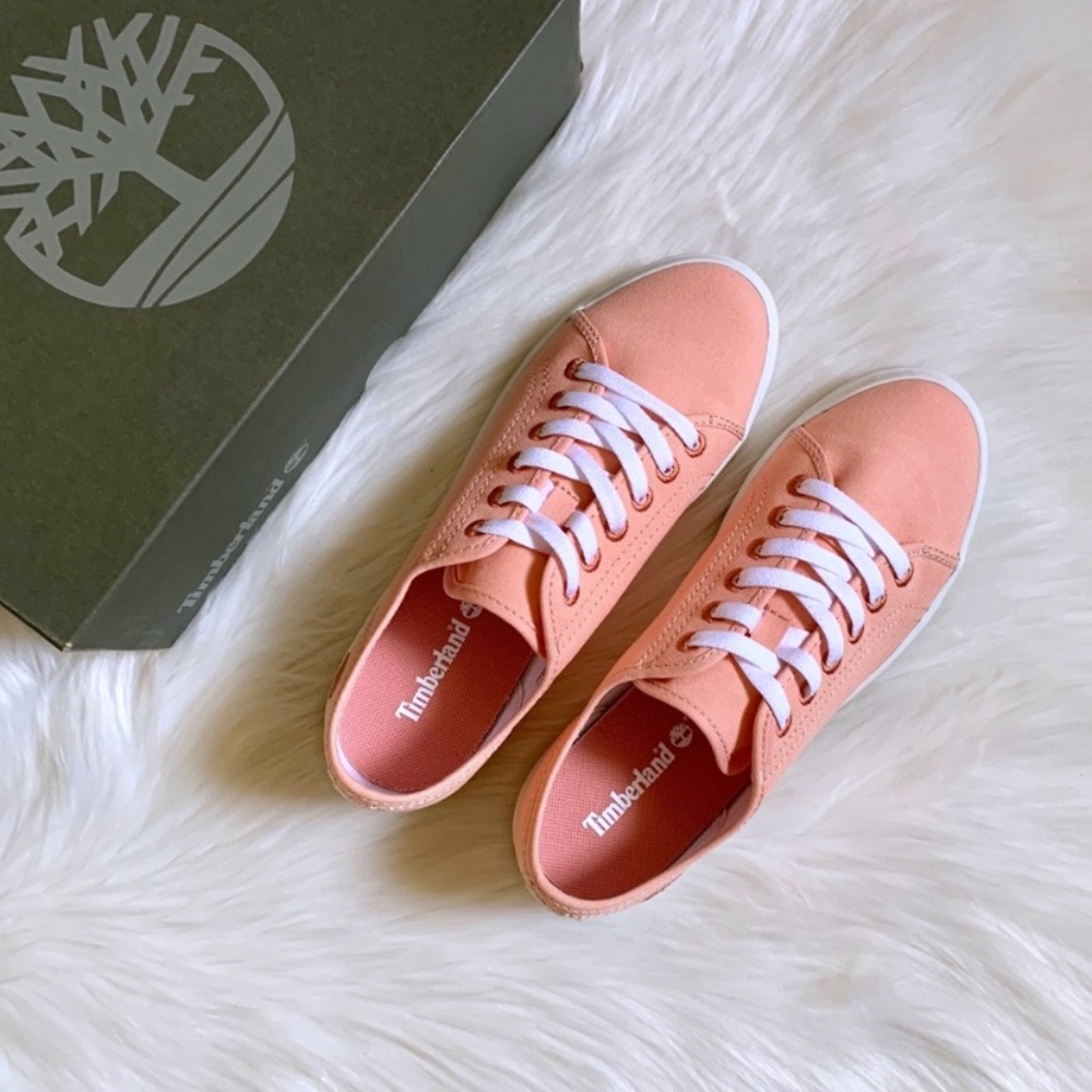 Timberland Coral Canvas Newport Bay Oxford Shoes - Picture 2 of 7